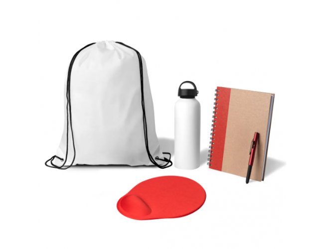 Kit Boas Vindas - 5 P�s - Branco/Vermelho