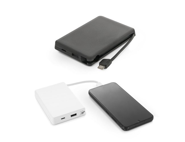 Power Bank om cabo integrado e capacidade de 10.000 mAh