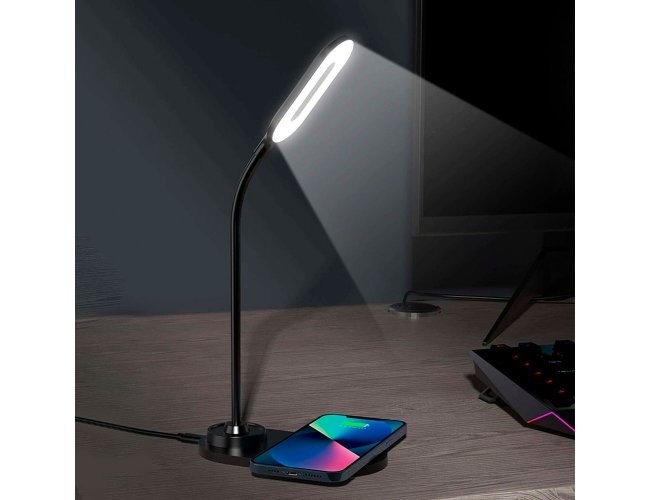 Lumin�ria Led Com Carregador Sem Fio