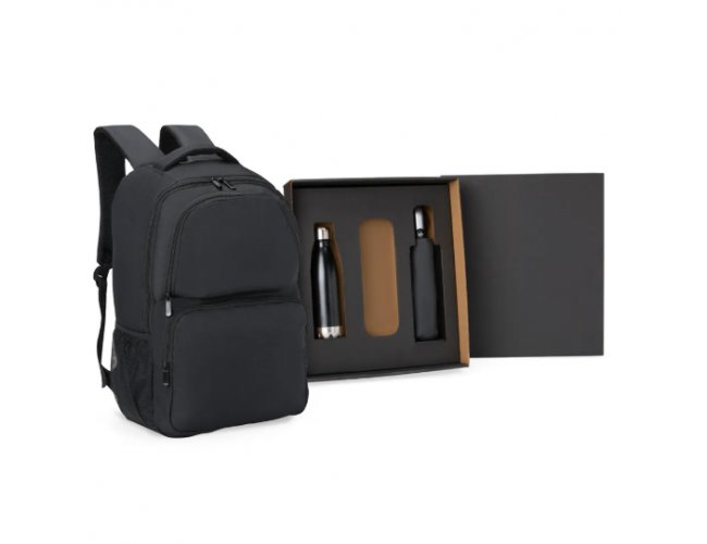 Kit Mochila, Guarda-Chuva E Garrafa - 3 P�s