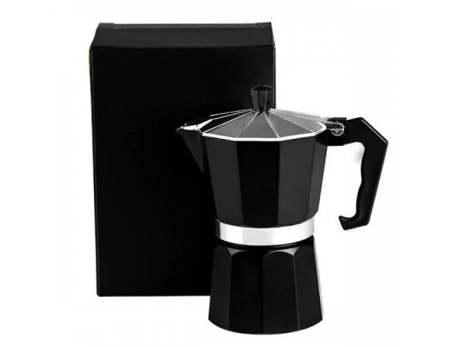 Cafeteira Italiana Em Alum�nio - Preta - 250Ml