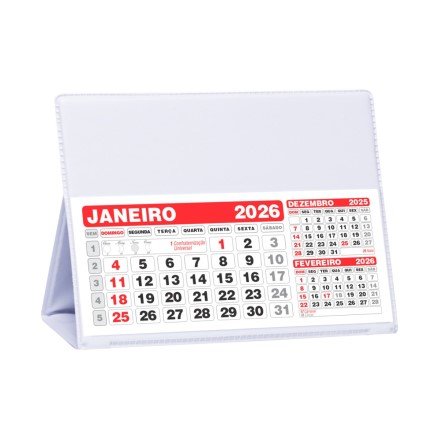 Calendário de Mesa Pequeno 100 Peças