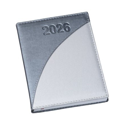 Agenda Metalizada Grafite com Prata