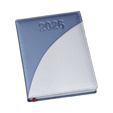 Agenda Metalizada Azul com Prata