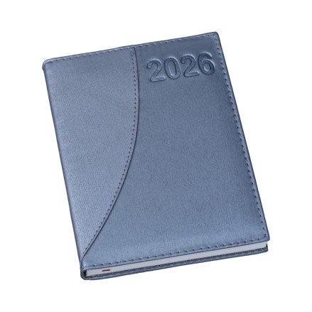 Agenda Metalizada Azul com Azul