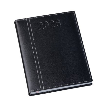 Agenda Lisa Preta com Costura