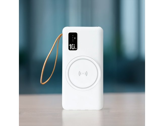 Power Bank 10.000mAh com Carregamento via Indução ou via Cabo