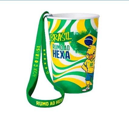 Copo Eco 500ml In Label com Tirante e Porta Copo